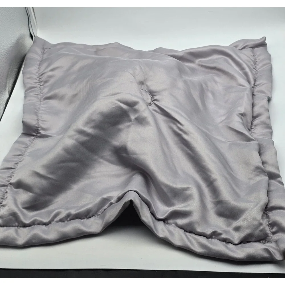 Carters Gray Elephant Baby Security Blanket Lovey Satin Trim Plush Snuggle 13x13